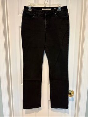 Jones New York Black Straight-Leg Jeans
